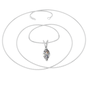 Collar con Colgante de Moissanita de Corte Brillante Redondo, Chapado en Oro Sólido de 14K, Diseño Único, Joyería de Lujo para Mujer, Regalo - Product Image 5