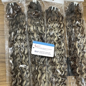 Extensions de cheveux bouclés naturels noirs prêts à expédier : mèches et closure en cheveux birmans et vietnamiens, traitement à la vapeur - Product Image 4