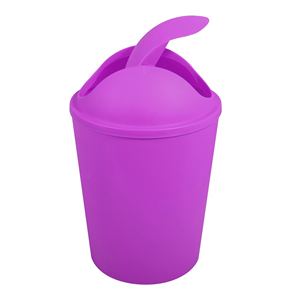 Cubo de basura de 5.5L con tapa abatible, violeta - Product Image 3