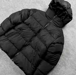 Unisex High Quality Customized Puffer Jacket Slim <b>Vintage</b> Style Stand Collar Canvas Embroidered Customized Logo for Winter - Product Image 1