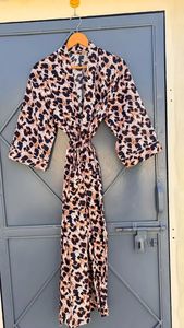 ชุดนอนกิโมโนทำมือสำหรับผู้หญิงชุดกิโมโนพิมพ์ลายเสือชุดผ้าฝ้ายอินเดียกิโมโนญี่ปุ่นชุดคลุมสำหรับเพื่อนเจ้าสาวขนาดเดียว - Product Image 2