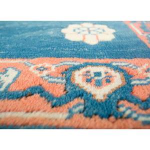 Tapis en laine noué à la main Nuray Blue Pae-1160 9x12, motif médaillon rectangulaire pour la décoration de la maison, du salon ou de l'couloir - Product Image 3