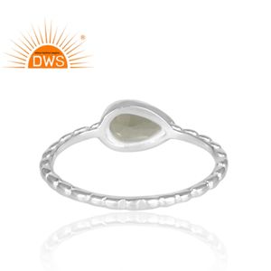 Best Selling Fine Sterling Silver Natural Peridot Gemstone Stackable Ring Custom Jewelry For Women Gift For Her - Product Image 3