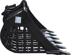 Godet d'excavatrice renforcé à grille, type barre en acier, avec fond ouvert - Product Image 3