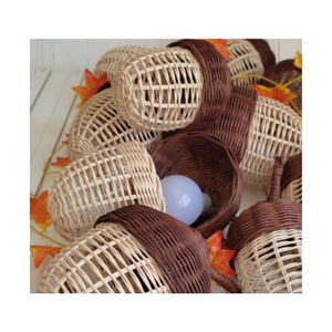 Ornement d'étoile de Noël en osier fait à la main du Vietnam Décoration d'arbre naturel rustique pour l'esprit de vacances - Product Image 3