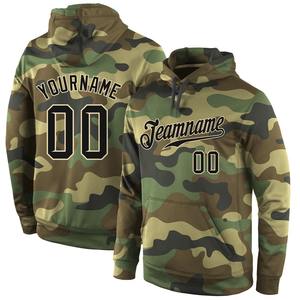 Venta al por mayor y Dropship personalizado cosido Camo negro deportes pulóver sudadera Salute To Service Hoodie - Product Image 1