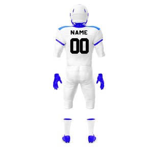 Ensemble de maillots de football américain personnalisés pour équipe professionnelle, pour hommes adultes, 100% polyester, manches courtes, logo sur le devant, uniforme sportif - Product Image 5