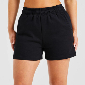 Shorts décontractés pour femmes en coton French Terry 100% fabriqué en France, taille élastique respirante, confortables avec services ODM OEM - Product Image 1