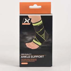 YC X-5574 <b>Adjustable</b> Ankle Support with <b>Straps</b> Gray/Green Winter Protective Spandex and Nylon Material - Product Image 2