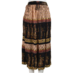 กระโปรงยาวพิมพ์ลายครียอนสำหรับผู้หญิงกระโปรงยาวใส่สบายสไตล์แฟชั่นใหม่ดีไซน์ฮิปปี้โบฮีเมียนลำลอง - Product Image 2