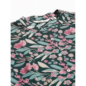 Divena Floral Rayon A-Line Chemises Haut vert foncé pour femme dans un design de chemisier élégant - Product Image 6