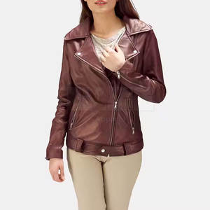 La chaqueta de cuero de último estilo para mujer más vendida de punto transpirable a precio mayorista - Product Image 3