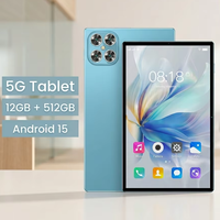 Tablet Profesional de 11 Pulgadas 5G para Negocios, Android 15, Octa Core, 12GB RAM, 512GB ROM, Doble SIM, WiFi, con Lápiz Óptico