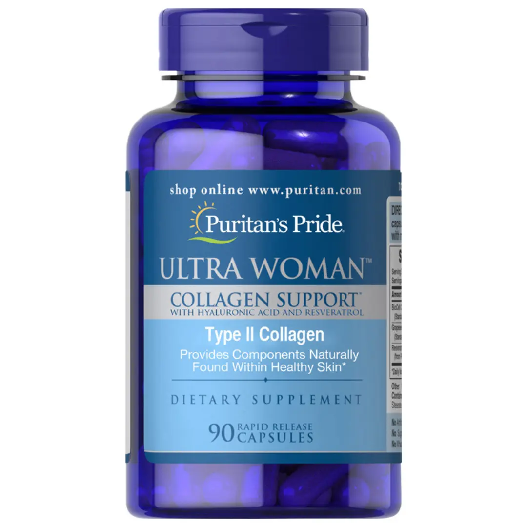 Grosir Suplemen Ultra Woman Collagen Mendukung 1000Mg dengan Asam Hyaluronic 90 Kapsul Buatan AS Pengiriman Massal Internasional