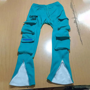 Survêtement 400 gsm avec broderie en détresse Baggy Joggers et ensemble de sweat à capuche Survêtement évasé pour hommes - Product Image 2