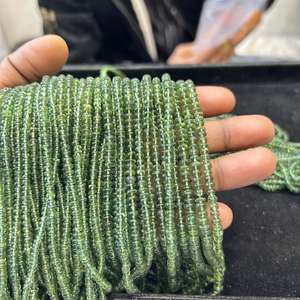Cadena de cristal de hebra de cuentas de piedra de apatita verde-Joyería de cuentas Premium - Product Image 1