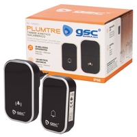 Sonnette sans fil cinétique Plumtre 150 mètres IP44 noire (GSC 104000011)