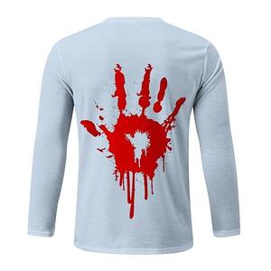 เสื้อยืดคอกลมแขนยาวสำหรับผู้ชายผ้า100% จากบังคลาเทศดีไซน์ตามสั่ง - Product Image 5