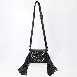 Outil noir cuir Western sac à bandoulière outil à main Western Sling Design Vintage fermeture à glissière prêt Stock pour les filles - Product Image 3