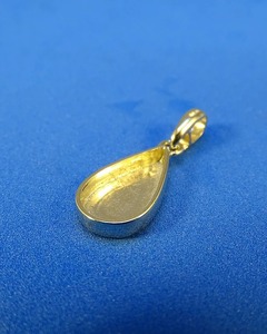 Solid 9ct Pure Gold Pear Pendant <b>Jewelry</b> <b>Findings</b> DIY Craft Supplies Suitable for Resin Necklace Making Handmade Keepsake Gift - Product Image 3