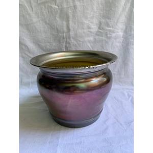 Direct Factory Supply Black Color Powder Coated Round Shape Flower Pot And <b>Planter</b> With High Grade <b>Gold</b> Plated Base Stand Supply - Product Image 3