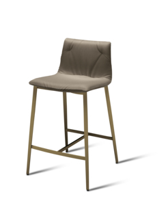Luxury Fabric Bar <b>Stool</b> Elegant Metal Legs Kitchen Counter Height <b>Stool</b> Chair without Arms - Product Image 4