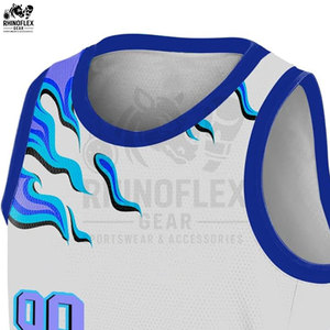 ชุดบาสเก็ตบอล100% ทำจากโพลีเอสเตอร์ชุดบาสเก็ตบอลสไตล์ใหม่ออกแบบได้ตามต้องการ - Product Image 6