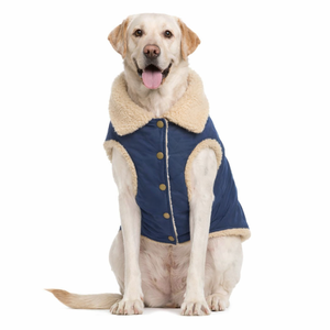Dog Insulated Utility Jacket Warm Winter <b>Pet</b> Coat Sleeveless Snap Button Vest For Small Medium Large Dogs Outdoor Wear - Product Image 1