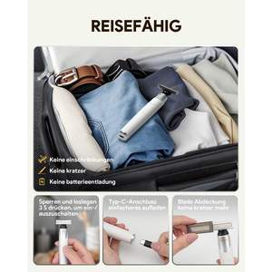 Rasoir électrique 12-en-1 pour hommes et femmes, tête de coupe réglable unisexe, tondeuse intégrée pour poils du nez, IPX7, alimenté par batterie - Product Image 5