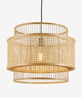 Abat-jour en bambou fait à la main écologique tissé Boho panier en osier abat-jour plug in suspension rotin suspension lumières HNH