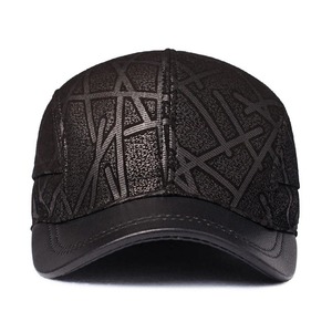 Gorra de béisbol deportiva para hombre, sombreros Tonue de pato de cuero genuino, gorra de béisbol de cuero de Golf informal para hombre, ala corta estampada - Product Image 3