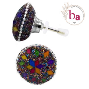 Industrial Mosaic Beaded <b>Knobs</b> <b>Door</b> Drawer Handle Pulls for Cupboard Wardrobe Dresser Bedroom Living Room Kitchen Dining Room - Product Image 1