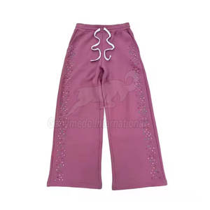 Pantalones Deportivos de Mujer para Invierno, con Pedrería, de Algodón Suave, Casuales, para Descansar, Ecológicos, Transpirables, con Cierre de Cordón - Product Image 1