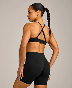 Conjunto de Yoga de 2 Piezas para Mujer, Spandex y Poliéster, Diseño Sólido, Transpirable, Ecológico, de Secado Rápido, Cintura Alta, Ajustado, Estilo Oxford Hip Hop hasta la Rodilla - Product Image 2