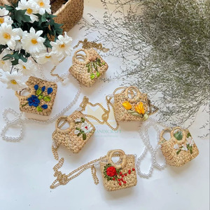 Hot Sale Water Hyacinth <b>Straw</b> Mini <b>Bags</b> Women Handbags Ladies Collection - Product Image 3