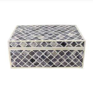 Juego de Cajas Decorativas de Resina y Madera, Rectangulares, Hechas a Mano, con Incrustaciones de Hueso, de Alta Calidad, en Tendencia en Estados Unidos - Product Image 4