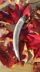 Handcrafted Festive Viking Tumbler Ceramic Drinking Horn for Mead and Ale for Christmas Feasts and Holiday Cheers - Product Image 3