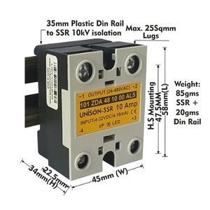 Relé de estado sólido Zero Cross Over SSR diseño 12.66Amp por corriente de fase. Protección contra sobretensiones incorporada de 2700Vrms - Product Image 3