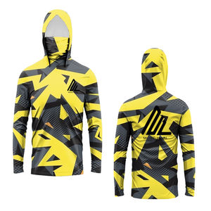 เสื้อตกปลามีฮู้ดสำหรับผู้ชายเสื้อกันลม UPF 50ป้องกันรังสียูวีแขนยาวผ้าทัวร์นาเมนท์แห้งเร็ว - Product Image 6