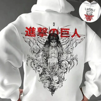 Sweat-shirt à capuche unisexe Harajuku imprimé Manga L'Attaque des Titans Yeager Eren, grande taille, pour hommes et femmes, streetwear Harajuku