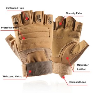 Gants en cuir de vélo de route demi-doigts de sport d'extérieur d'été personnalisés Gants en cuir de vélo d'équitation élastiques et respirants du Pakistan - Product Image 3
