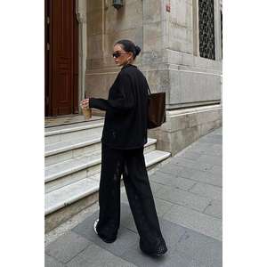 ชุดกางเกงขากว้างเอวสูงถักโครเชต์ Moon Loose รุ่น 9880 กางเกงใส่สบายระบายอากาศได้ดี - Product Image 3