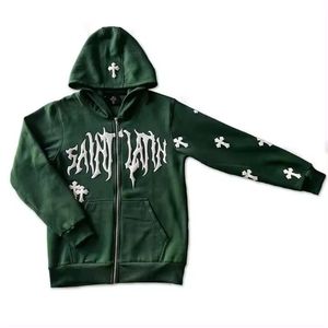 OEM Streetwear Sweat à capuche pour hommes Sweat-shirts zippés Pull-over Puff Imprimé Sweats à capuche surdimensionnés Vêtements pour hommes - Product Image 4