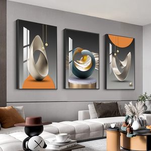 MPLONG Bright Style <b>Large</b> <b>Framed</b> Wall Art, Abstract Modern Art Shape Pattern - Product Image 1