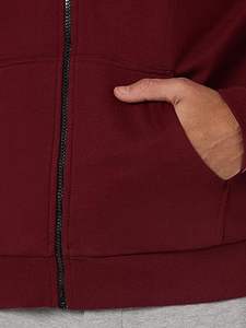 Sweat à capuche zippé personnalisé unisexe, coupe ample, en molleton de coton épais 500 GSM, coupe régulière, séchage rapide, coupe-vent, logo personnalisé - Product Image 6