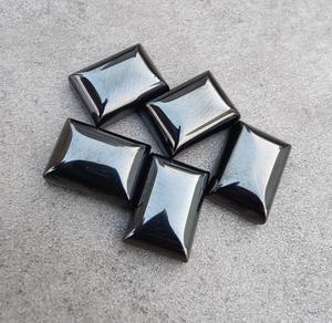 Grado superior 100% hematita natural forma rectangular cabujón parte posterior plana calibrado 3A + Fabricación de joyas de calidad piedras preciosas genuinas OEM - Product Image 1