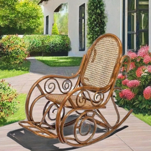 CHAISE À BASCULE SUR KD Chaise de détente confortable en rotin pour mobilier d'extérieur pour villa - Product Image 3