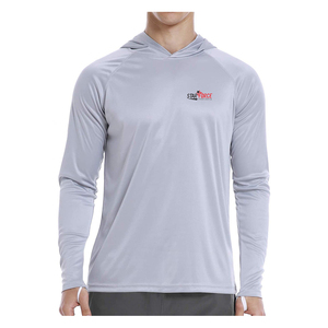 Vêtements de pêche en mer polyester uni à manches longues Performance photos hommes Sublimation personnalisée Upf50 Protection SPF Anti UV - Product Image 3