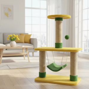 ที่ลับเล็บแมวคุณภาพสูง Amistar Lime & Lemon Delight Cat Tower สำหรับแมวทุกขนาด - Product Image 2