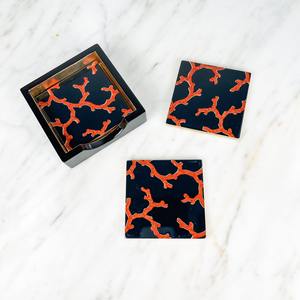 Últimos diseños posavasos hechos a mano en laca posavasos lacados de alta calidad precios al por mayor - Product Image 2